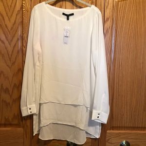 NWT WHITE HOUSE BLACK MARKET LAYERED TOP TUNIC 14